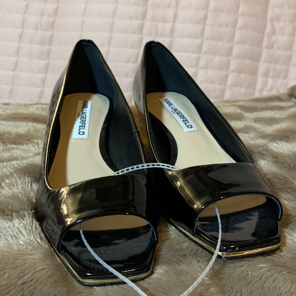 Karl Lagerfeld size 7 open toe hope hope NWOT
